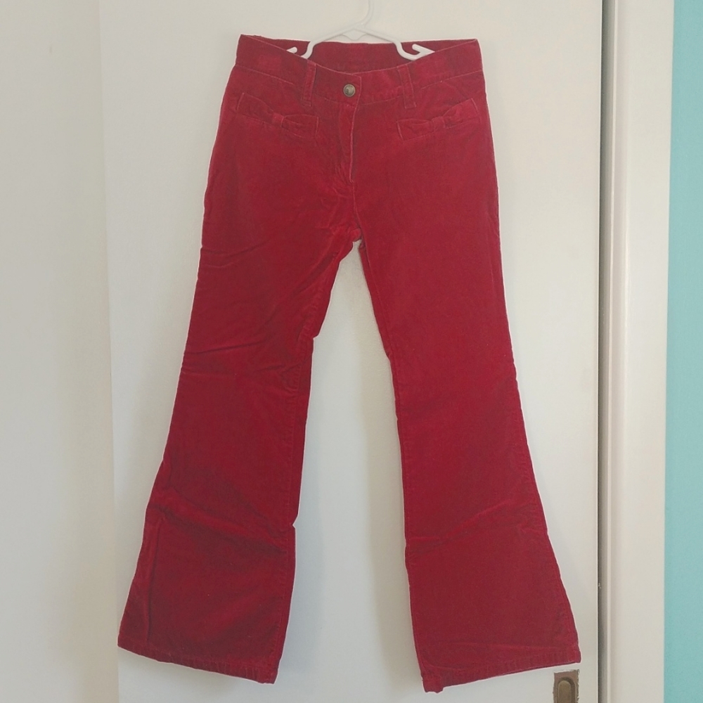 Gymboree red velvet pants size 8.